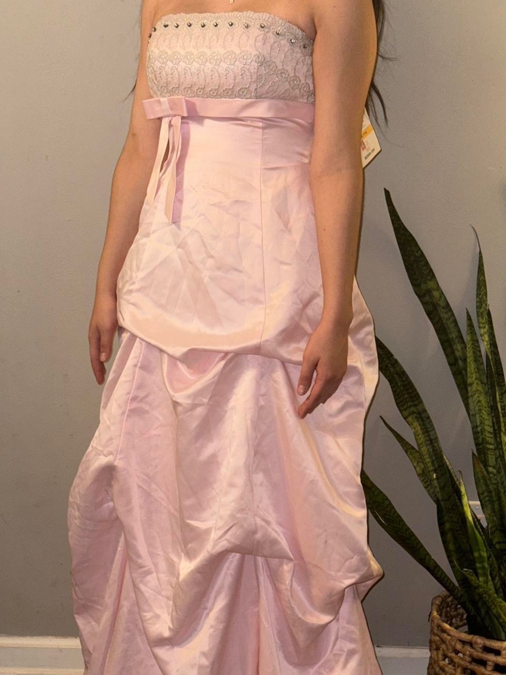 jcpenney Light Pink Strapless Formal Dress